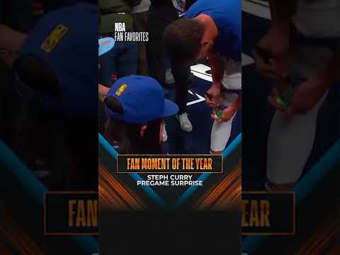 Fan Moment of the Year - Stephen Curry's Pregame Surprise | 2022 #NBAFanFavorites