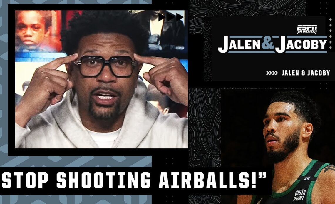 Jalen Rose tells Jayson Tatum 'STOP SHOOTING AIRBALLS!' 😯 | Jalen & Jacoby