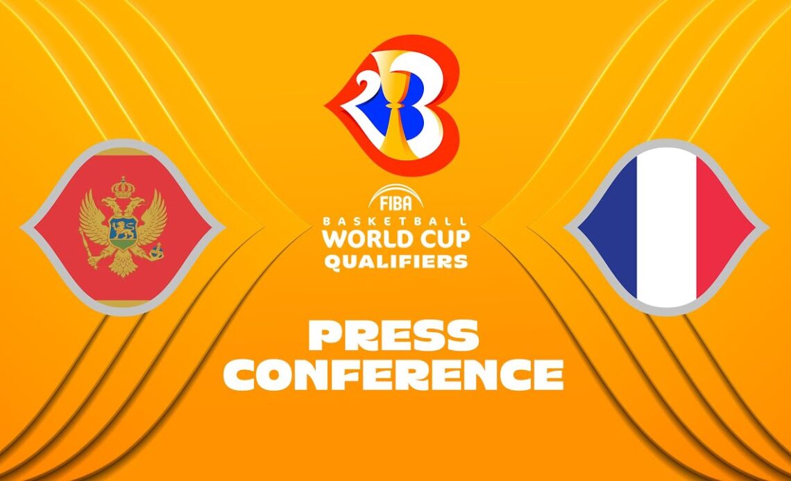 LIVE | Montenegro v France - Press Conference | FIBA Basketball World Cup 2023 European Qualifiers