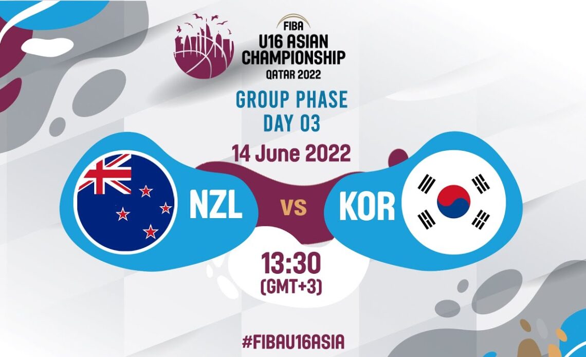 LIVE - New Zealand v Korea | FIBA U16 Asian Championship 2022