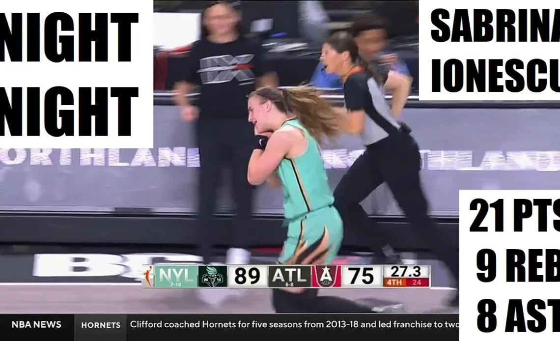 Sabrina Ionescu Does Steph Curry's "NIGHT NIGHT" After Hitting LOGO 3 To Cap Big Win For Ny Liberty