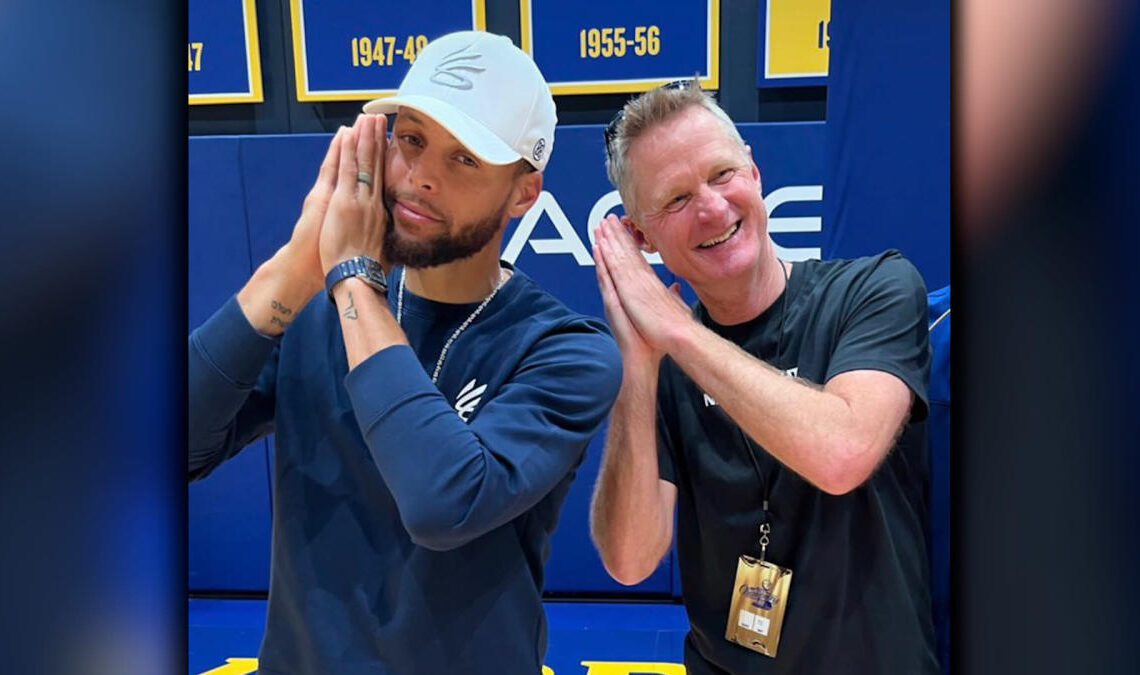 Steph Curry, Steve Kerr recreate 'night night' photo before Warriors parade