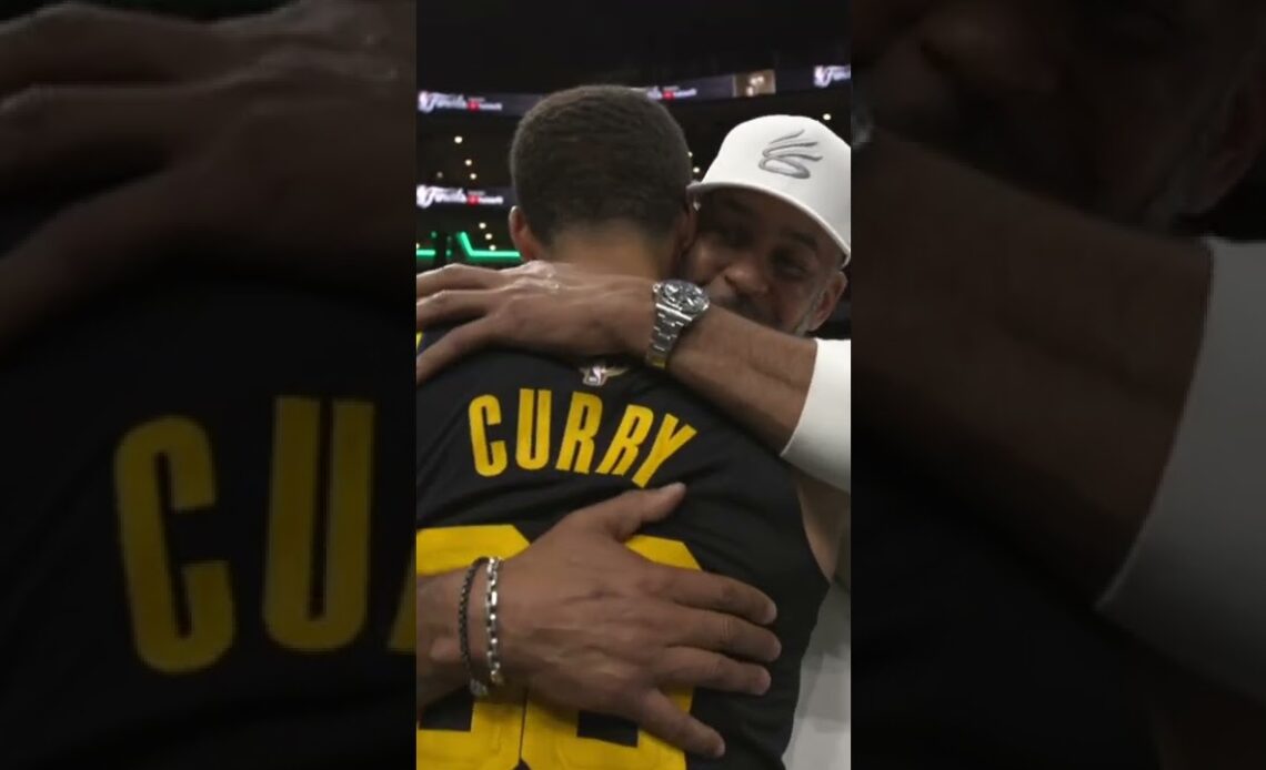 Steph and Dell Curry Embrace After Game 4 Dub 🙌