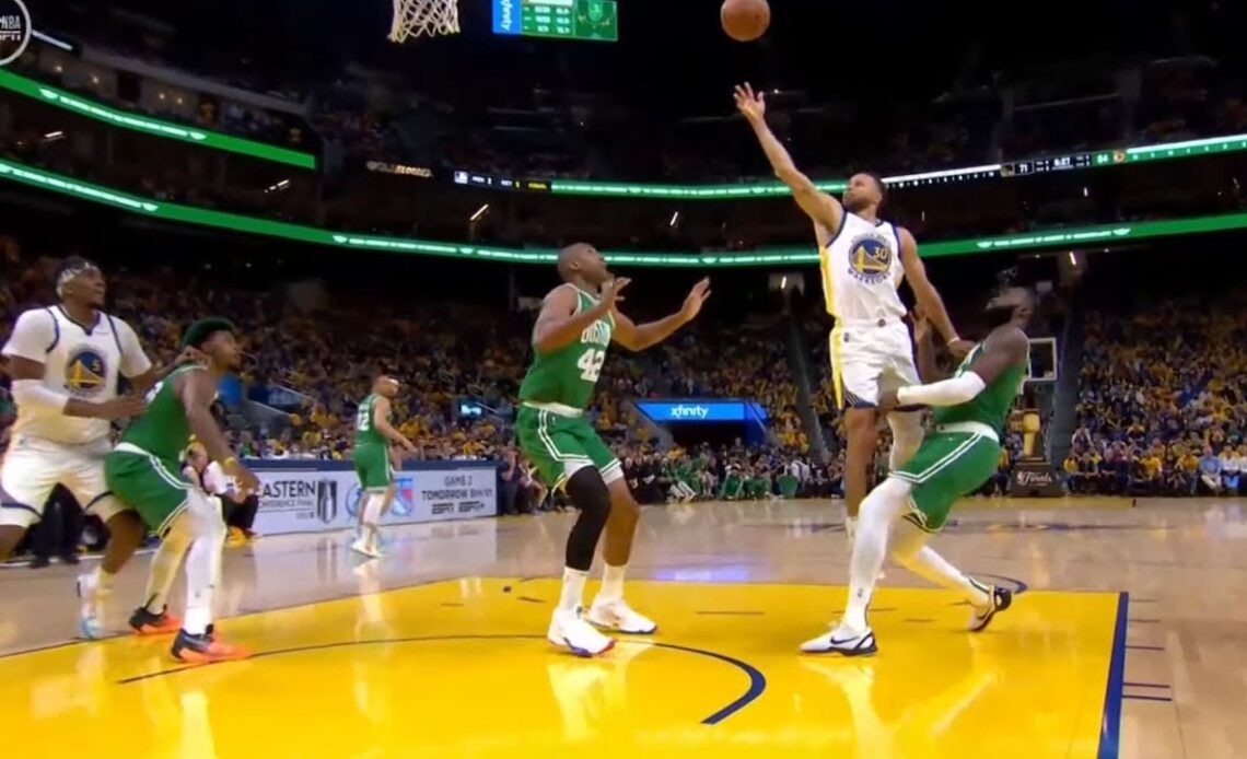 Steph's Behind The Back Scoop Finish | Celtics vs Warriors - Game 1