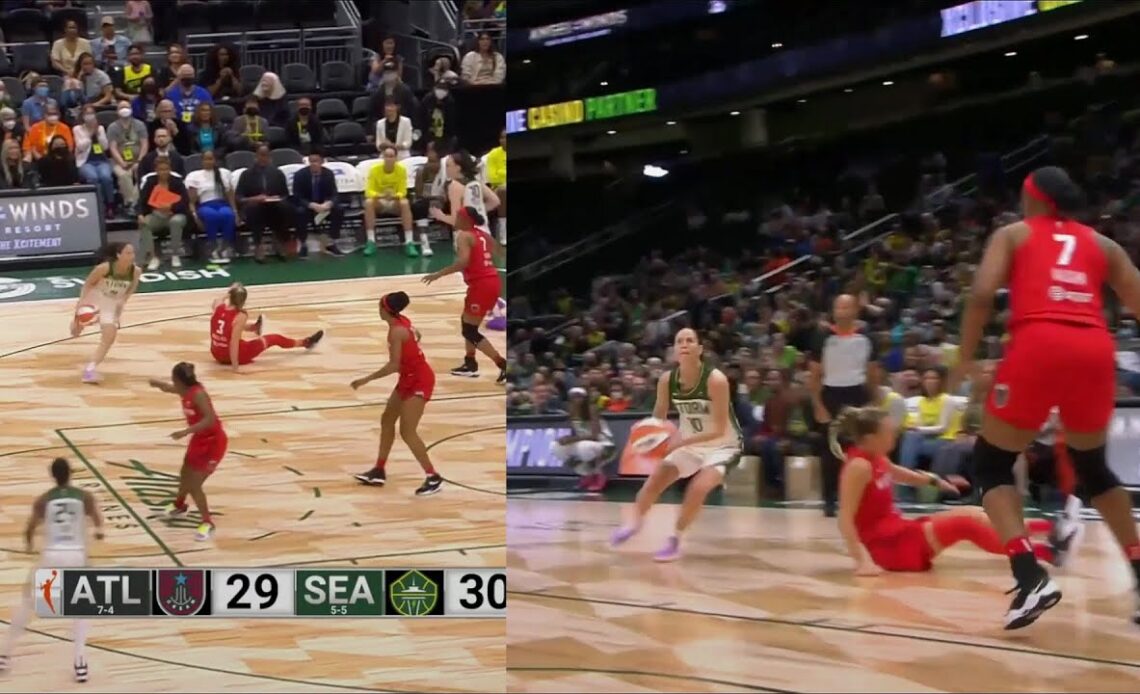 Sue Bird BREAKS ANKLES At Age 41 Then Hits Jumper As Wallace FALLS DOWN After Being Faked Out! #WNBA