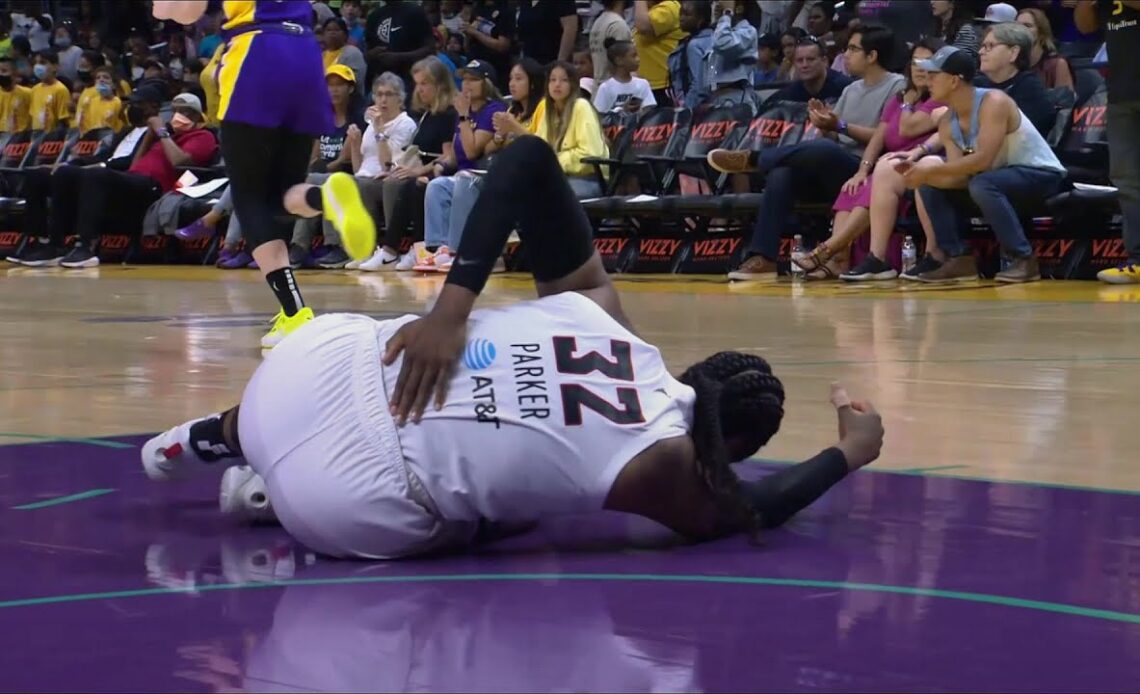 ANOTHER Injury Caused By An Ogwumike, This Time Cheyenne Parker Hurts Back After Turning Nneka #WNBA