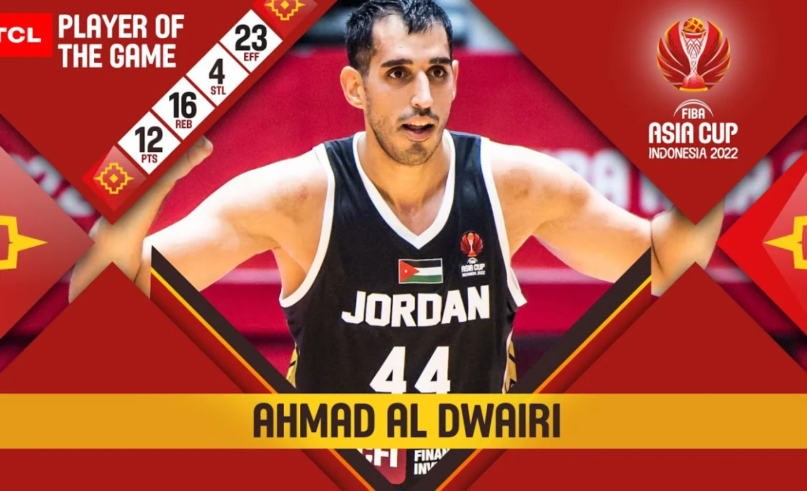 Ahmad Al Dwairi 🇯🇴 12 PTS / 16 REB | TCL Player Of The Game | Indonesia - Jordan | #FIBAASIACUP 2022