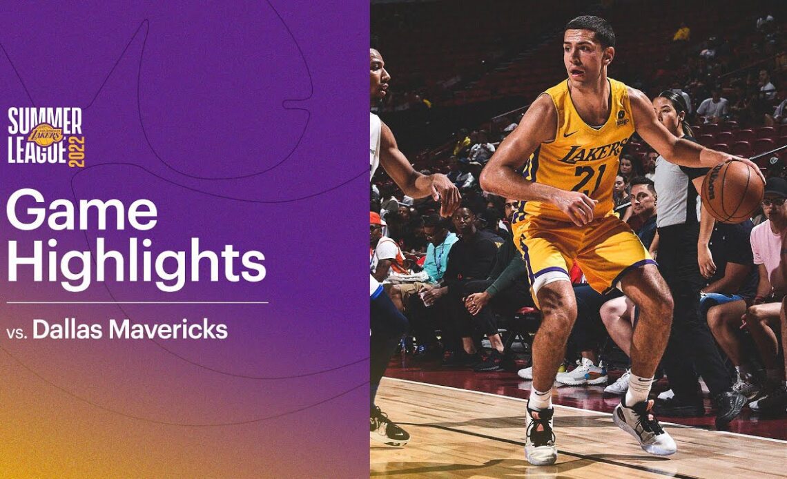 HIGHLIGHTS | Cole Swider (16 pts, 4-6 3pt) vs Dallas Mavericks | Lakers Summer