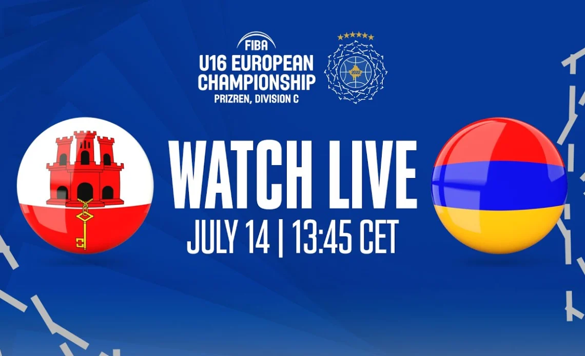 LIVE - Gibraltar v Armenia | FIBA U16 European Championship 2022 | Division C