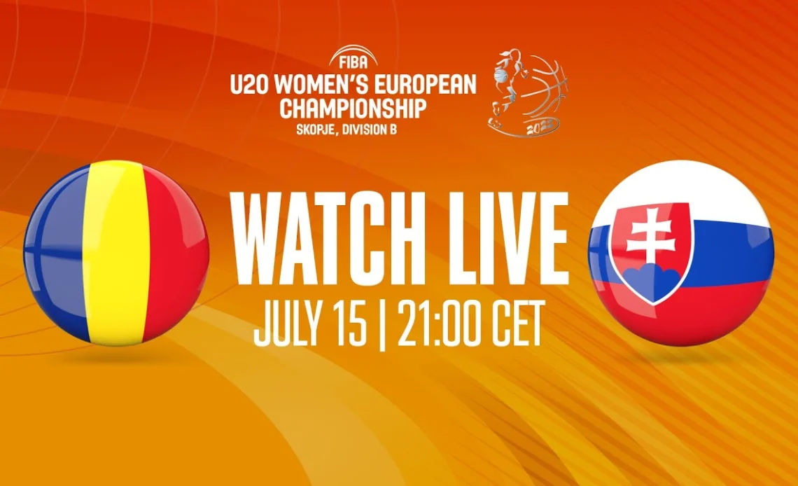 LIVE - Romania v Slovakia | FIBA U20 Women's European Championship 2022 - Division B
