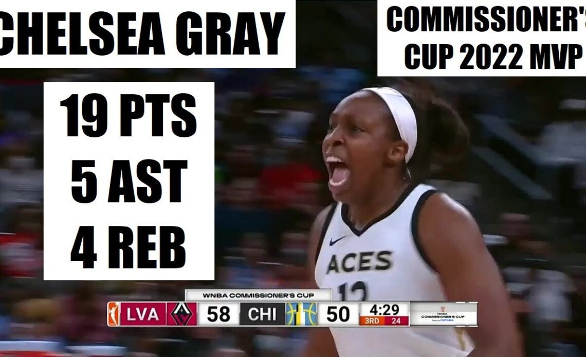 MVP Chelsea Gray Commissioner's Cup Championship Highlights | Las Vegas Aces vs Chicago Sky #WNBA