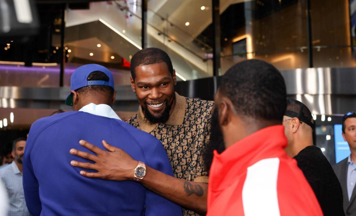 Nets: Kevin Durant avoids trade questions at NYC Point Gods premiere