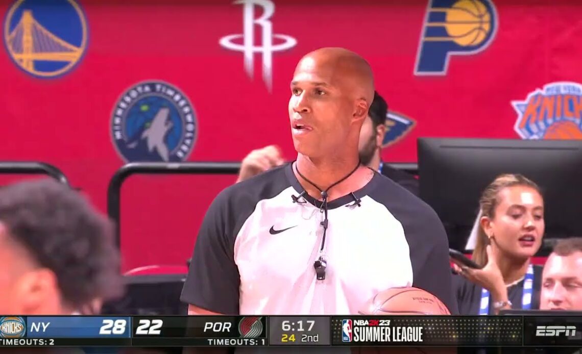 Richard Jefferson forgets to put his hand up on Craig Randall's 3PM 😂 | NBA Summer League