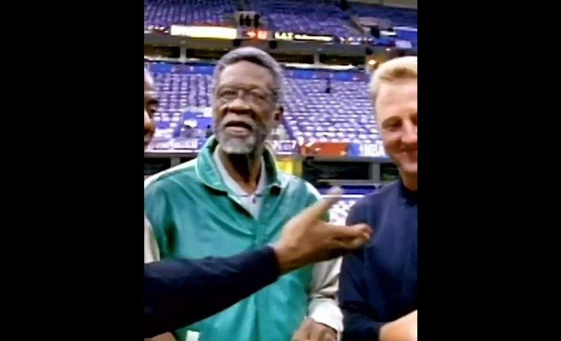 This moment between Bill Russell, Magic Johnson and Larry Bird will warm your heart (via @NBA)