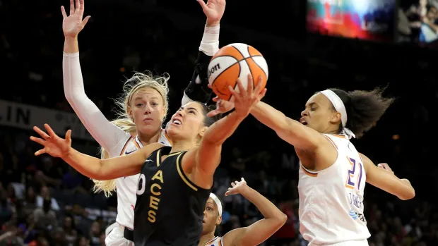 Aces beat short-handed Mercury in WNBA playoffs
