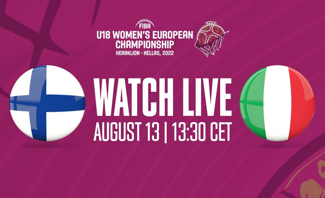 LIVE - Finland v Italy | FIBA U18 Women's European Championship 2022