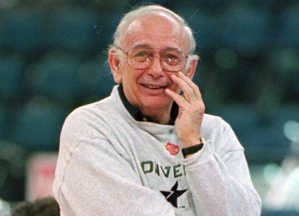 Longtime Princeton coach Pete Carril, seen here in 1996, died on Monday at 92. (AP Photo/Tom Russo)