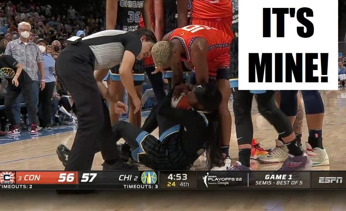 MY BALL! Copper/Williams Get Double Technical Fouls After Refusing To Let Go Of Ball | WNBA Playoffs