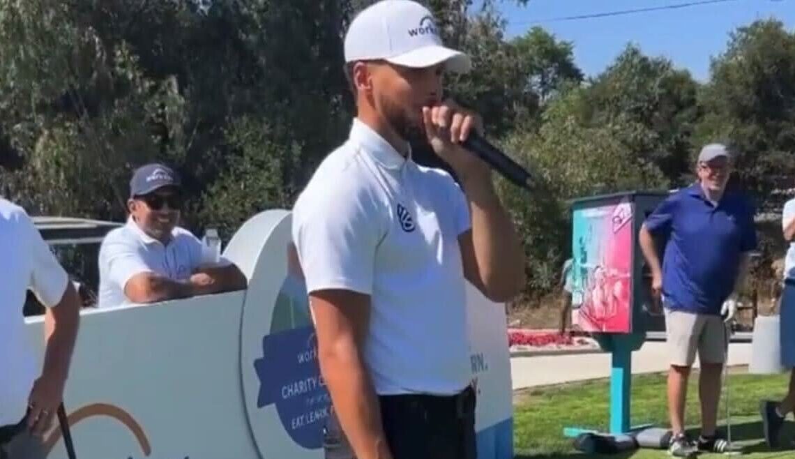Steph Curry drops bars with creative freestyle rap at charity golf tournament