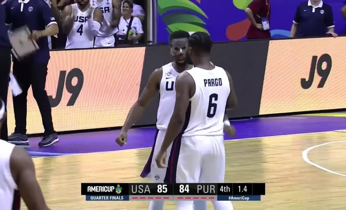 2022 FIBA AmeriCup Quarterfinals Highlights - USA vs. Puerto Rico
