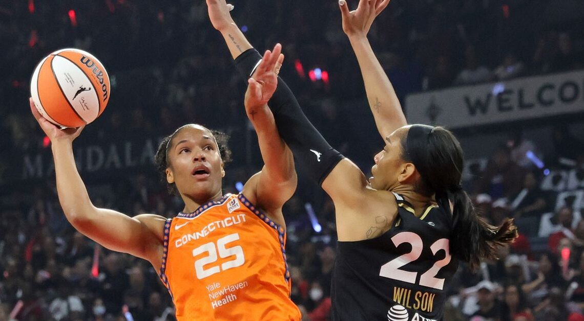 2022 WNBA Finals: Aces hold on for Game 1 win behind 45 from Gray and Wilson