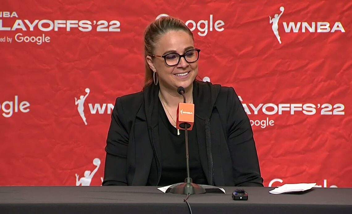 Becky Hammon After Advancing To Finals | WNBA Playoffs, Las Vegas Aces vs Seattle Storm