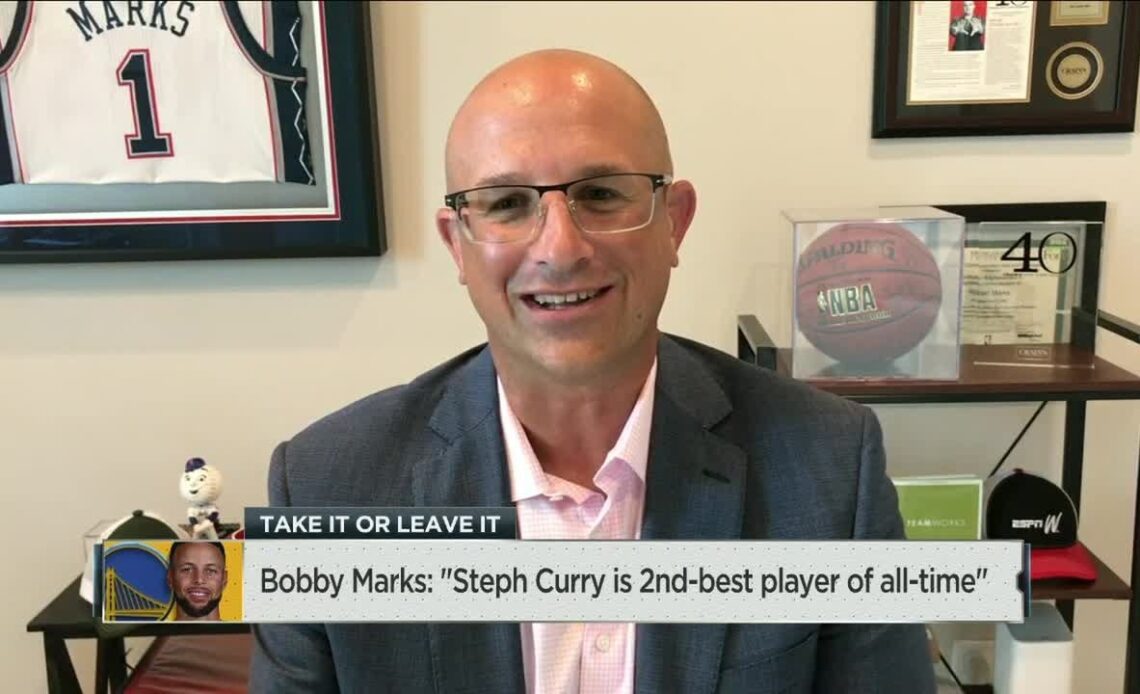 Bobby Marks isn't folding on his take about Steph Curry being the 2nd best player of all time 👀