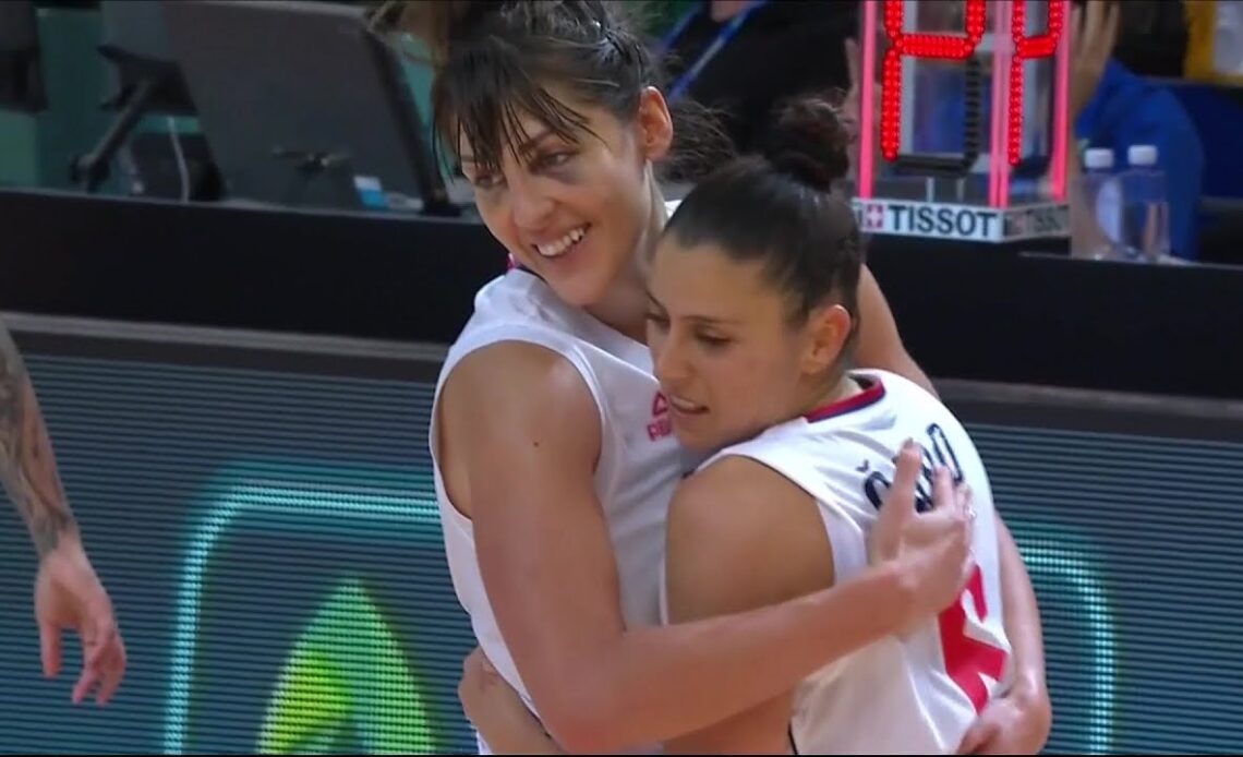 DEEP 3 BANKED In At Shot Clock Buzzer To Clinch Win | Women's World Cup 2022, Serbia vs France