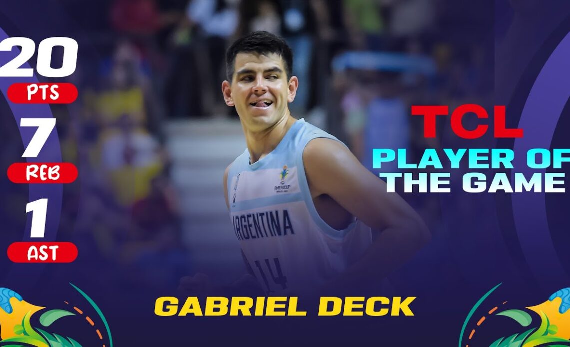 Gabriel Deck 🇦🇷 | 20 PTS | 7 AST | 1 REB | TCL Player of the Game vs. Brazil