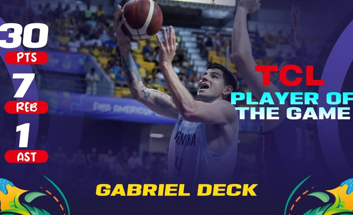 Gabriel Deck 🇦🇷 | 30 PTS | 1 AST | 7 REB | TCL Player of the Game vs. USA