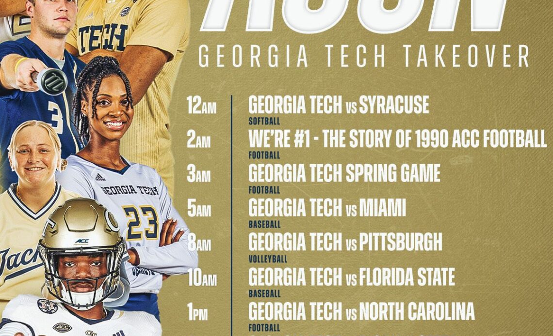 Georgia Tech Takeover Day Set for Saturday on ACCN – Athletics — Georgia Tech Yellow Jackets