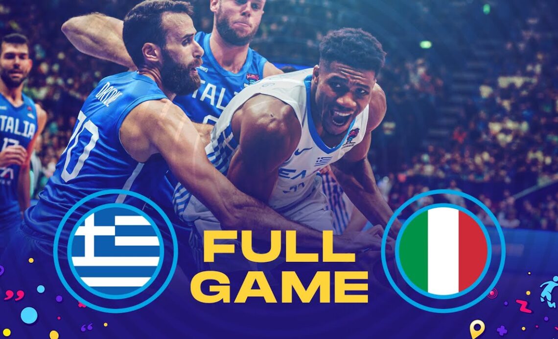 Greece v Italy | Full Basketball Game | FIBA EuroBasket 2022