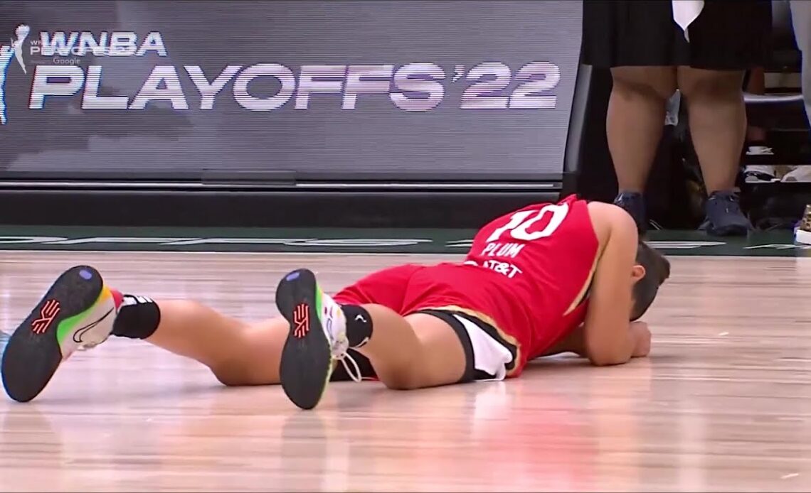 Kelsey Plum FLATTENED By illegal Screen! | WNBA Playoffs, Las Vegas Aces vs Seattle Storm #WNBA