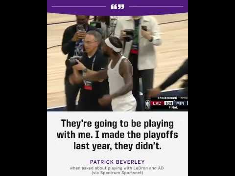Pat Bev was asked about playing with LeBron and AD 😅