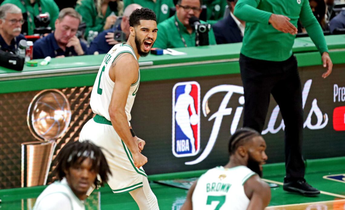 Star Boston Celtics forward Jayson Tatum’s new NBA2K rating leaked