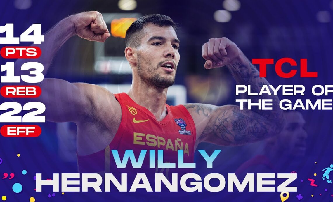 Willy HERNANGOMEZ 🇪🇸 | 14 PTS | 13 REB | 22 EFF | TCL Player of the Game vs. Montenegro