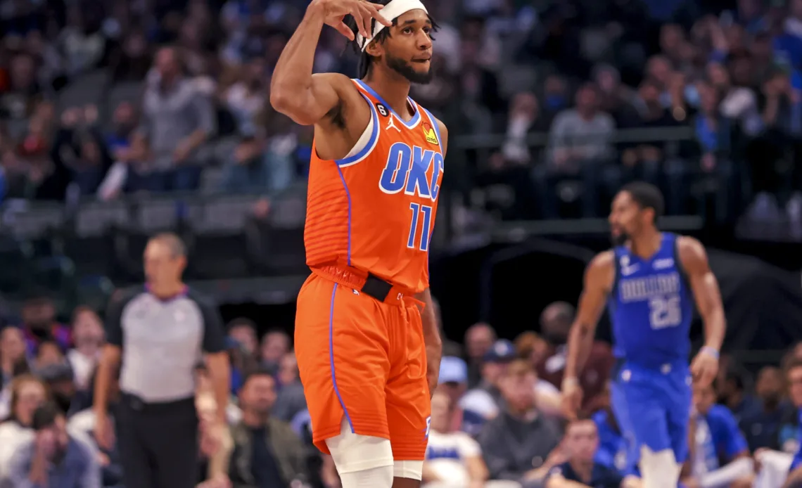 Best images from the Thunder’s 117-111 OT win over the Mavs