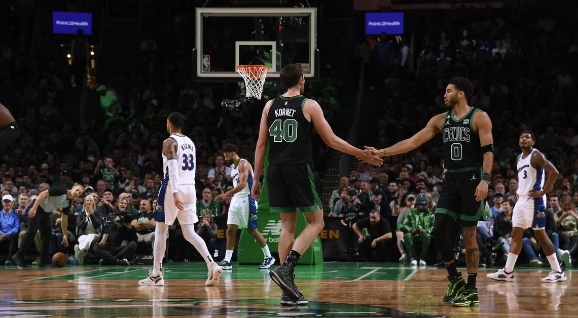 Celtics Coach Joe Mazzulla on Boston’s shot profile: “I love three pointers. I like math,”