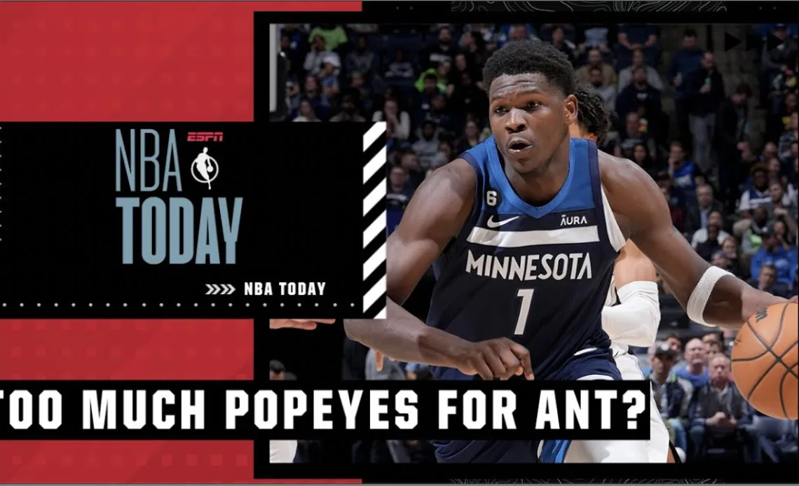 Is Anthony Edwards eating TOO MUCH Popeyes!? 😆 | NBA Today