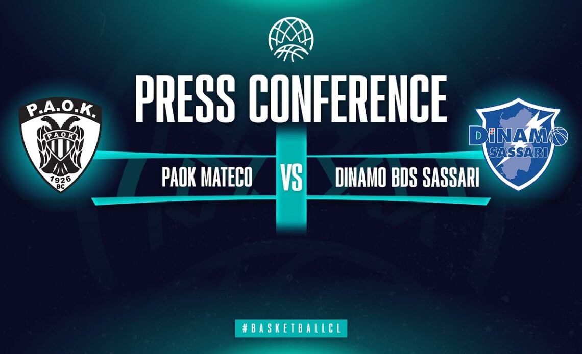 LIVE 🔴 PAOK mateco v Dinamo BDS Sassari - Press Conference | Basketball Champions League 2022/23