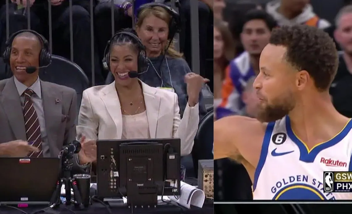 Steph Curry Points At Kevin Harland After Missed Free Throw, Reggie & Candace Parker Blame Him Too 😂