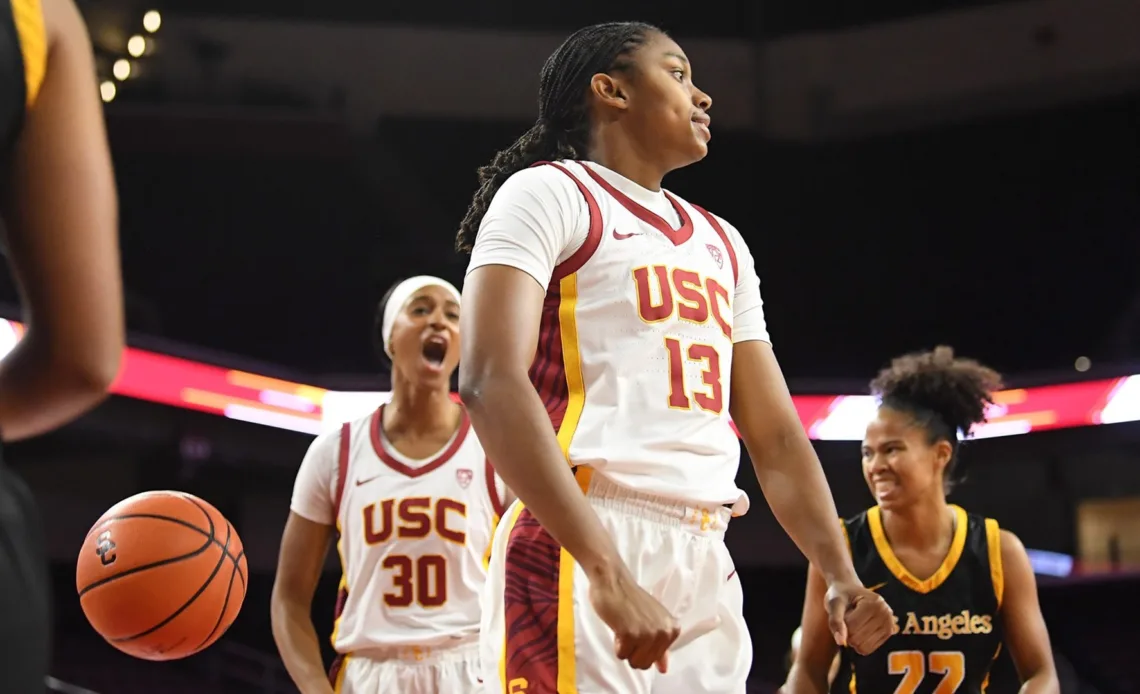 USC Women’s Basketball Pins Up 87-48 Win In Exhibition Action Against Cal State LA