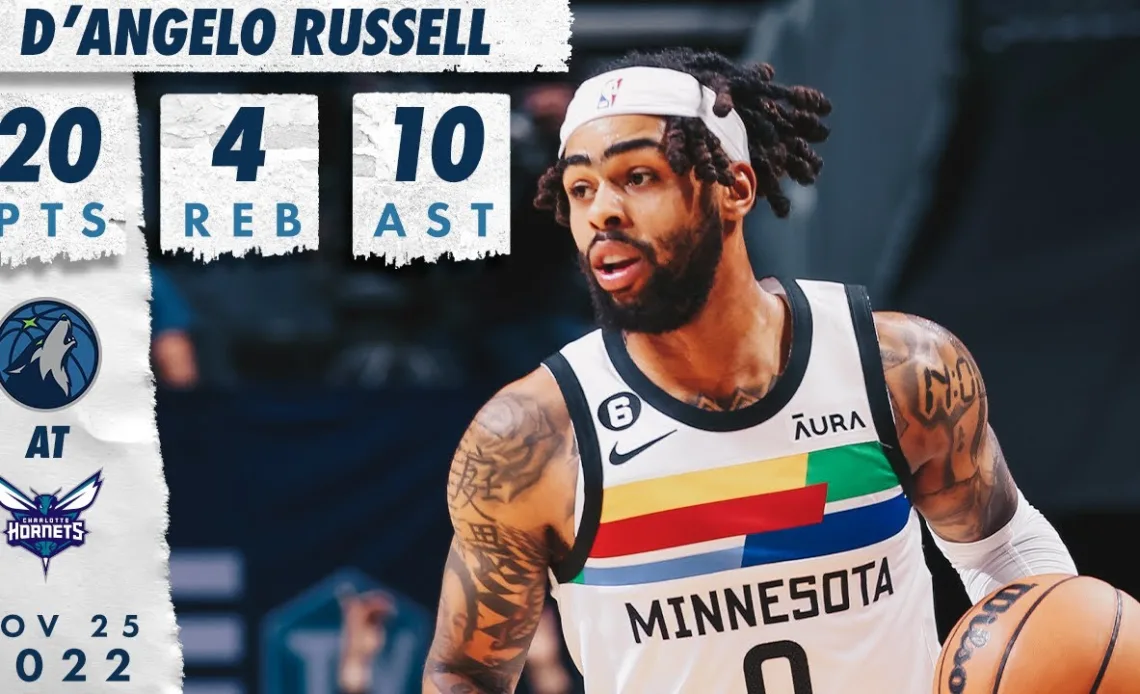 D'Angelo Russell Goes Off For 20 Points and 10 Assists vs. Hornets | November 25, 2022