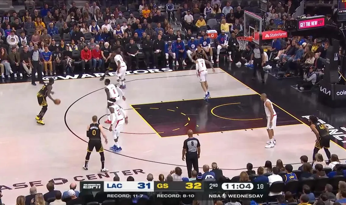 Draymond Green with an assist vs the LA Clippers
