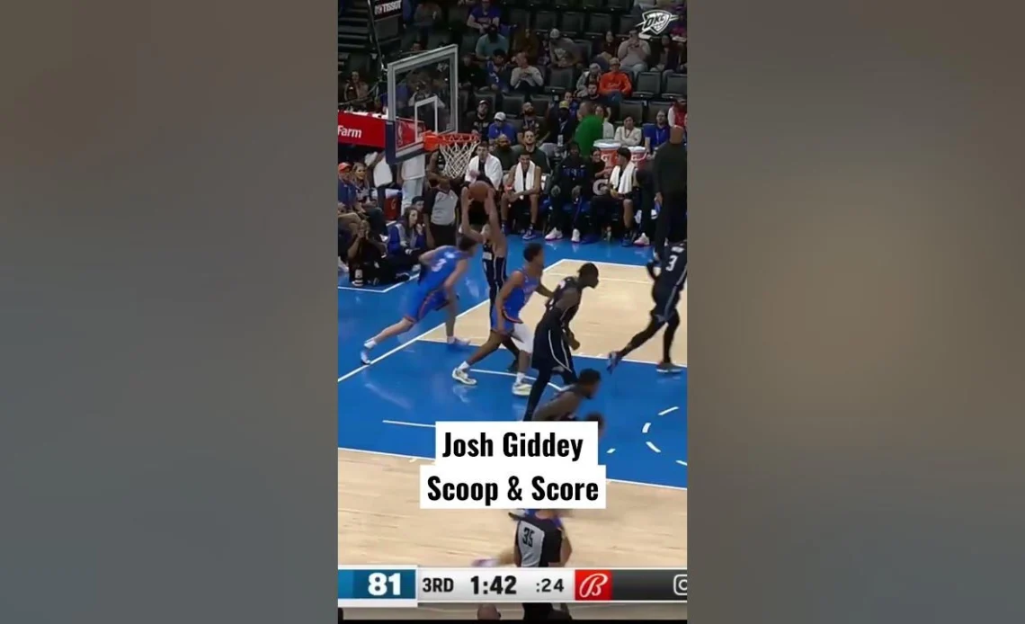 Josh Giddey Drives to Rim for Smooth Scoop & Score 🍨 | #Shorts #NBA #OKCThunder