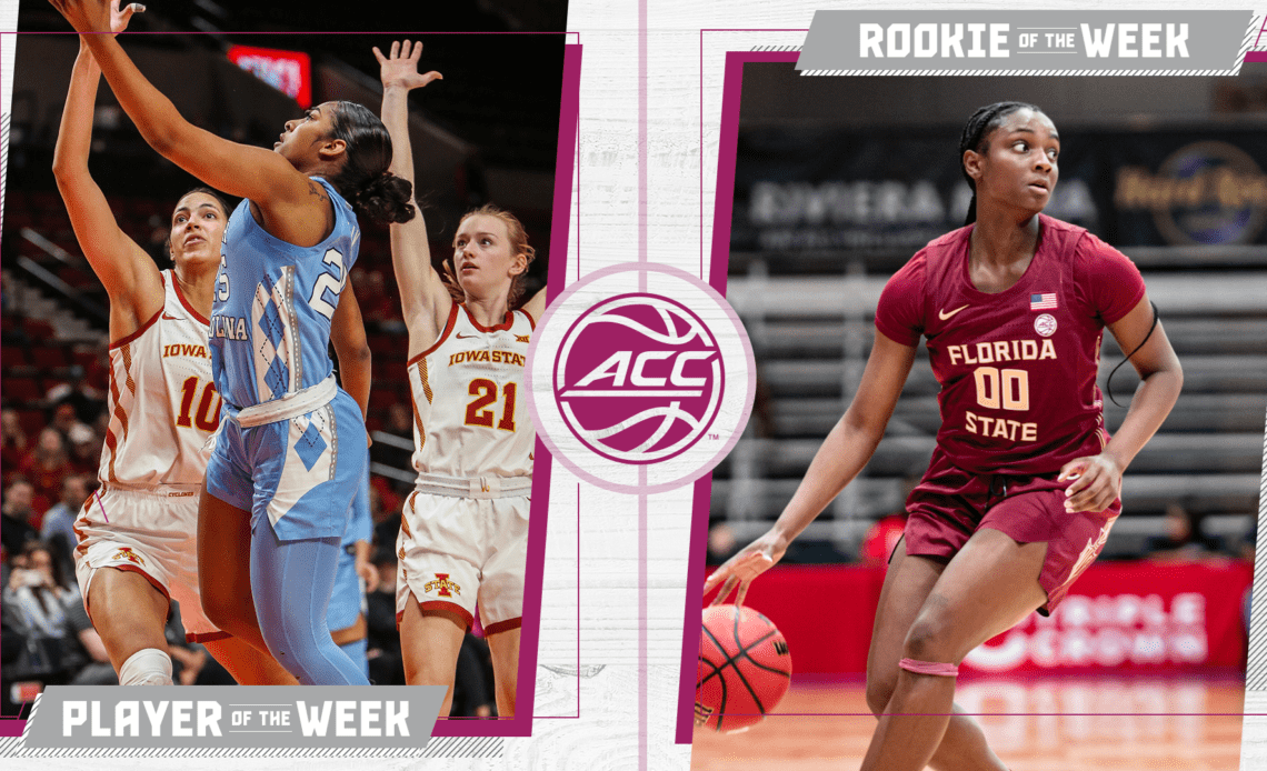 North Carolina’s Kelly, Florida State's Latson Earn ACC WBB Weekly Honors