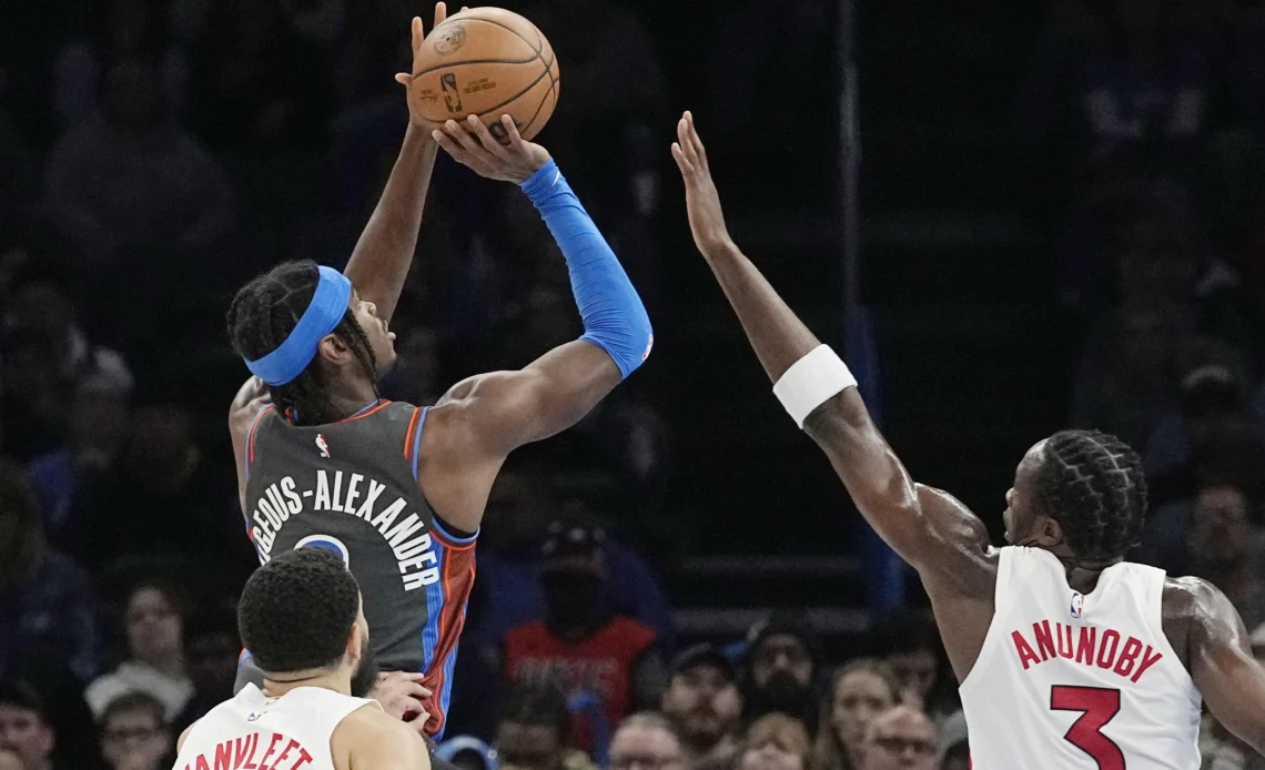 Omoruyi scores career-high 22 as Thunder top Raptors 132-113