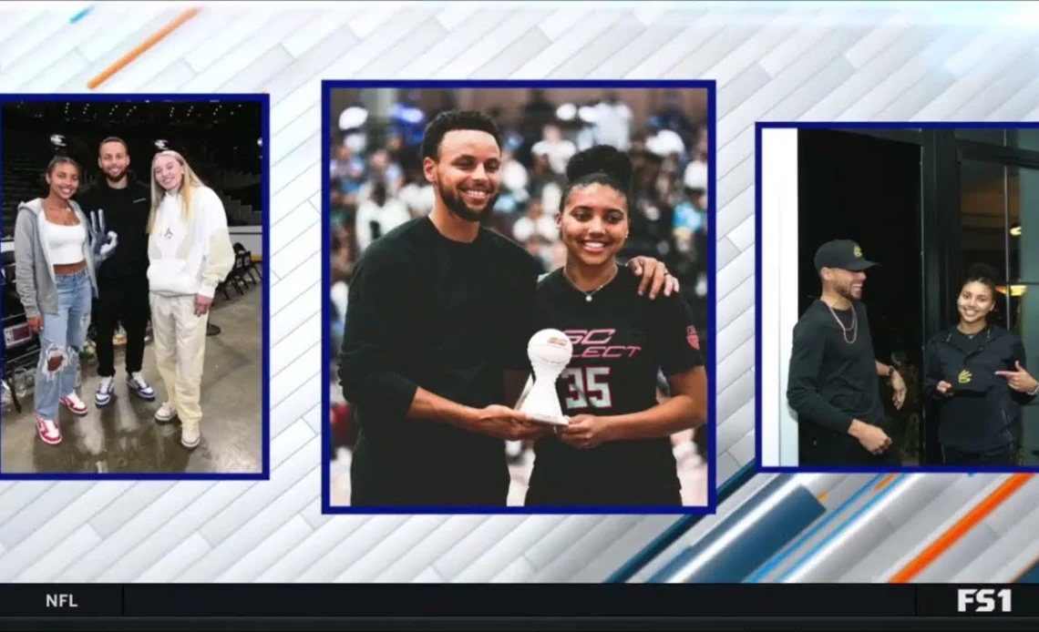 Steph Curry & Azzi Fudd Friendship Backstory Discussed During #5 UConn Huskies vs #3 Texas Longhorns