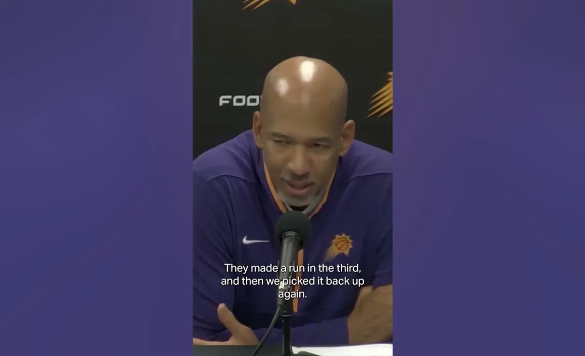 Coach Monty Williams speaks on the total team effort in tonight's victory. #shorts | Phoenix Suns