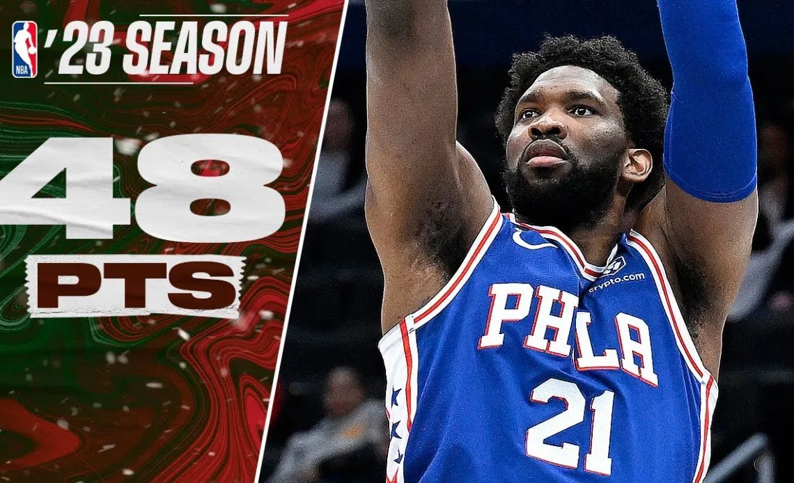 Joel Embiid drops 48 PTS on the Wizards Full Highlights🔥